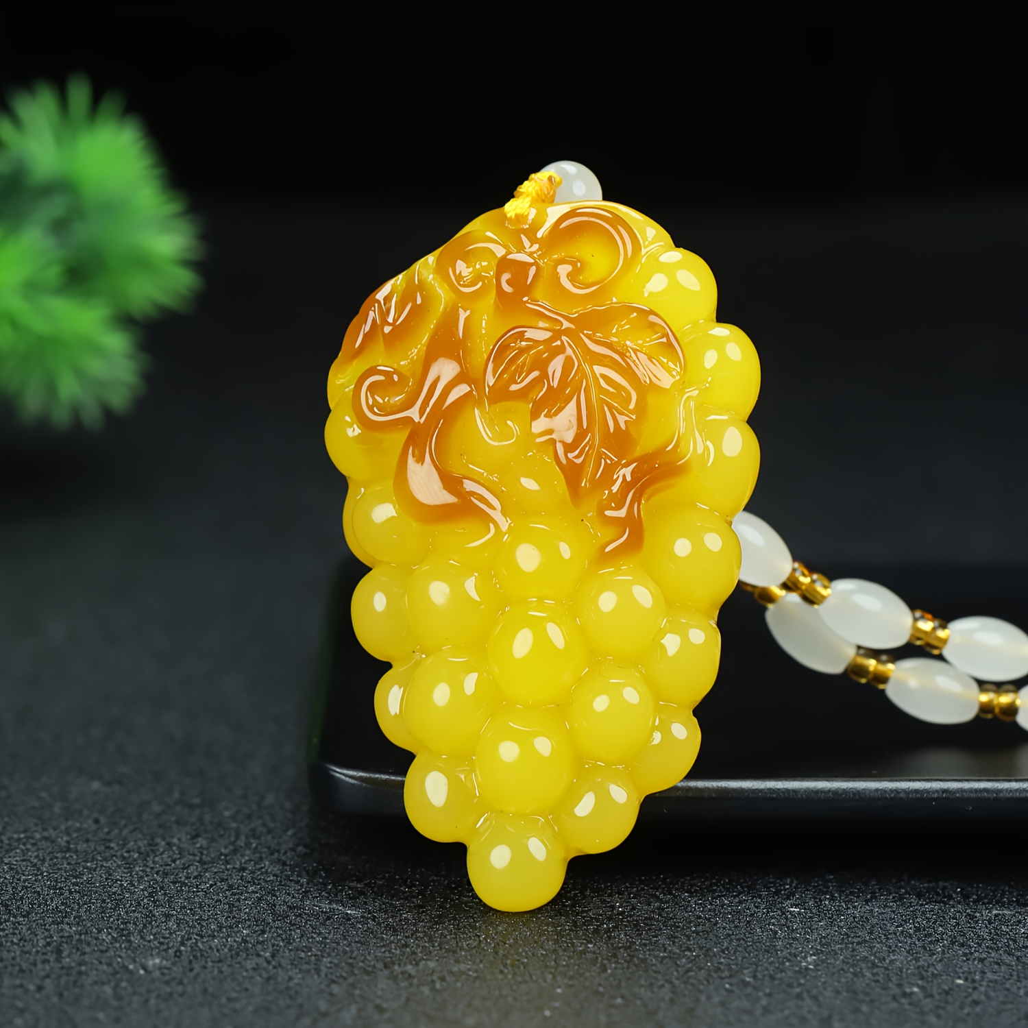 Multi-Fortune Grape Pendant Unisex Sweater Chain